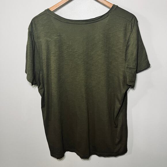 Madewell Tunic T Shirt Knit Olive Cotton Fall Casual Comfy Scoop Neck Summer XXL - Picture 2 of 5